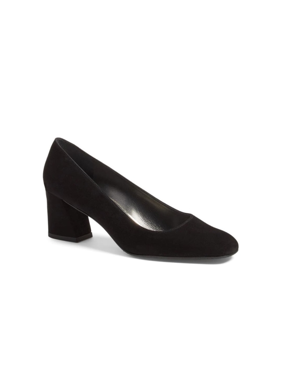 Stuart Weitzman Marymid Suede Pump Heels Black Size 7M
